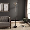 Uttermost Floor Lamps Amaleeda Amber Glass Floor Lamp