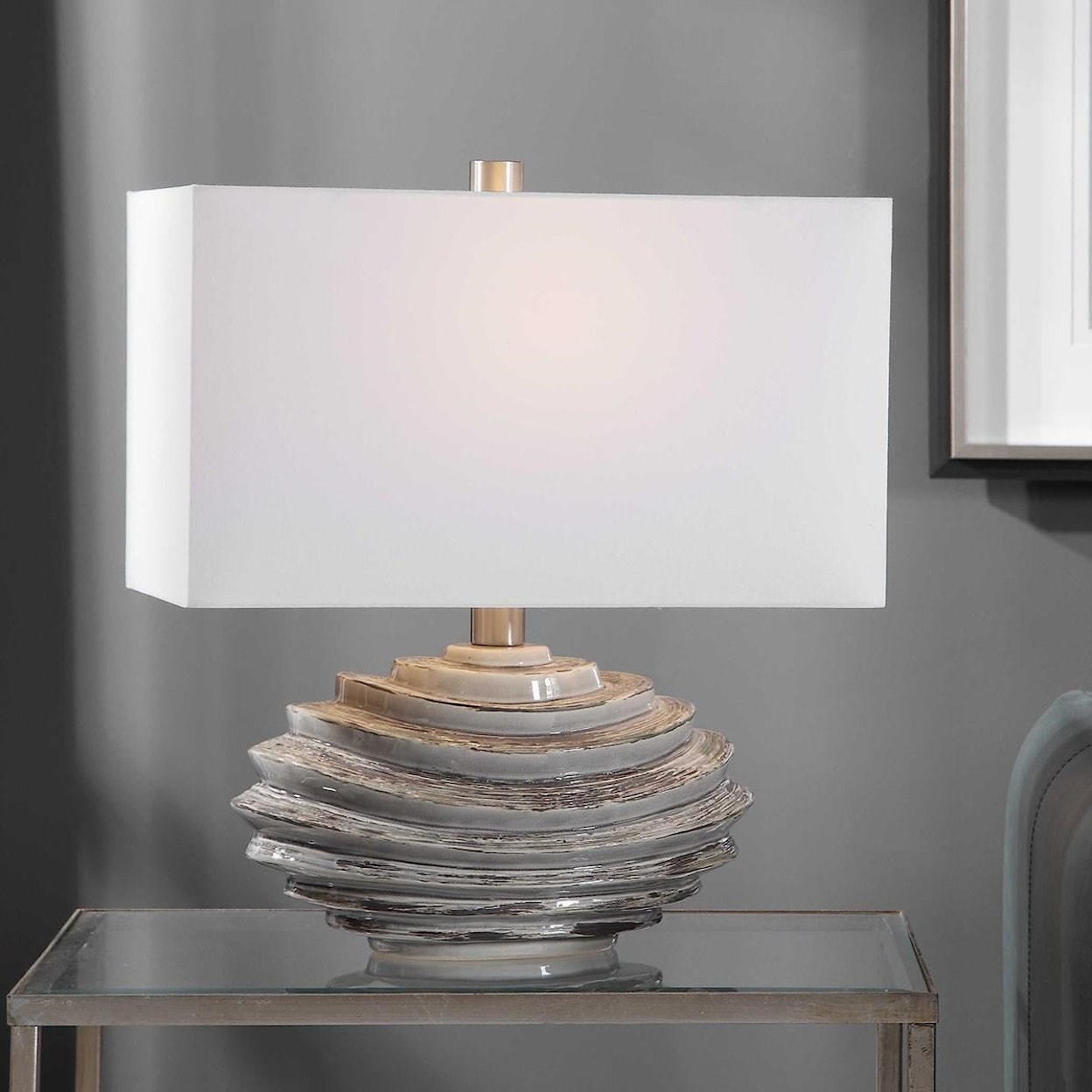 Uttermost Table Lamps Talucah Gray Table Lamp