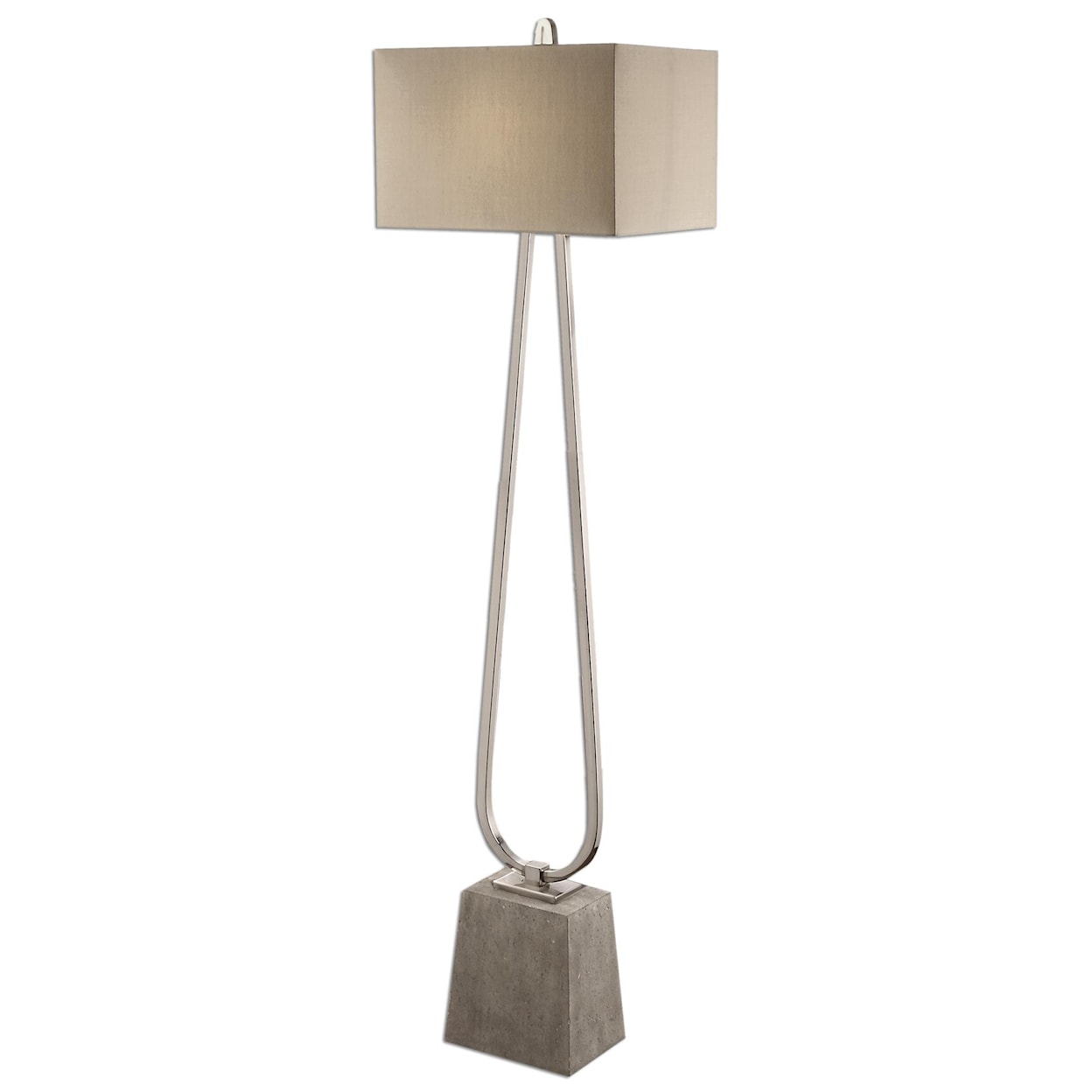 Uttermost Floor Lamps Carugo Polished Nickel Floor Lamp