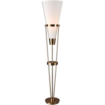 Bergolo Brushed Brass Floor Lamp