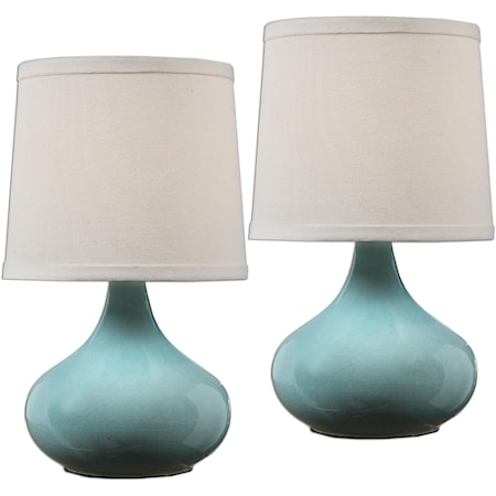 Gabbiano Pale Blue Lamps, S/2