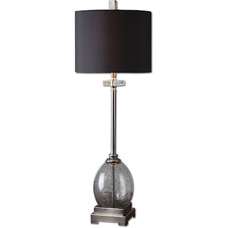 Denia Gray Glass Table Lamp