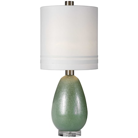 Aileana Rust Green Glass Lamp