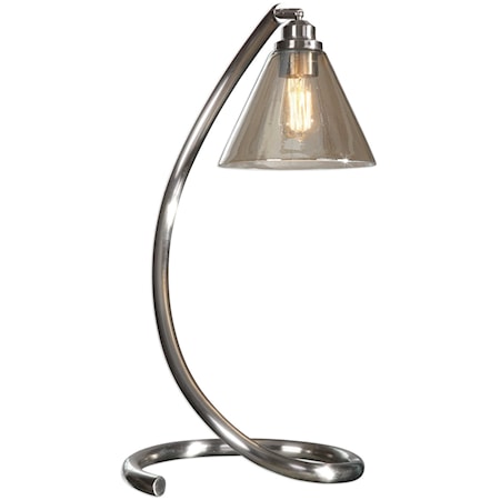 Amitola Coiled Nickel Lamp