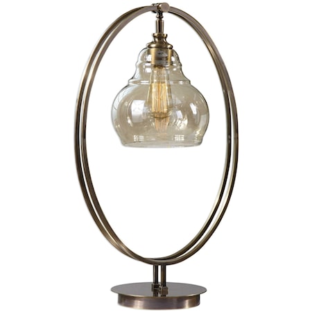 Elliptical Brass Edison Bulb Lamp