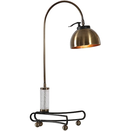 Scalino Brass Plated Arch Lamp