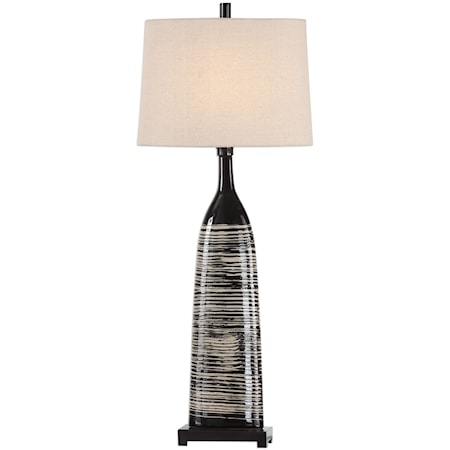 Kanza Gloss Black Lamp