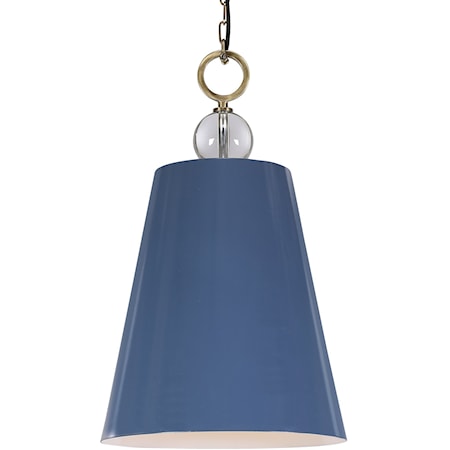 Delray Blue 1 Light Pendant