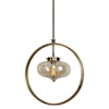 Uttermost Lighting Fixtures - Pendant Lights Namura 1 Light Brass Mini Pendant