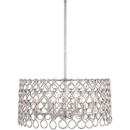 Maille 6 Light Silver Pendant