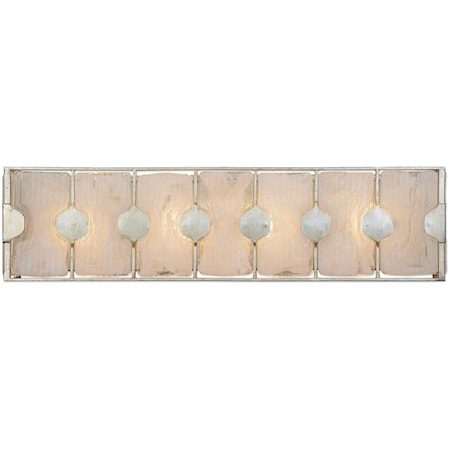 Rene 4 Light Swirl Glass Vanity