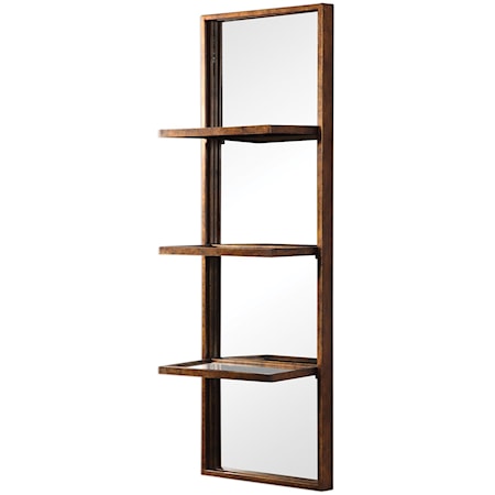 Dalis Mirrored Wall Shelf