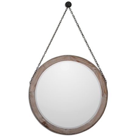 Loughlin Round Wood Mirror