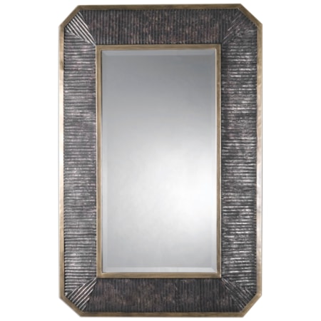 Isaiah Ribbed Bronze Mirror