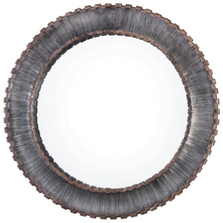 Tanaina Silver Round Mirror