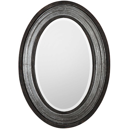 Galina Iron Oval Mirror