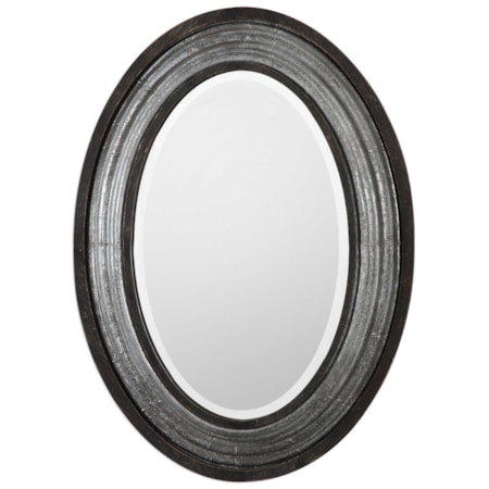 Galina Iron Oval Mirror