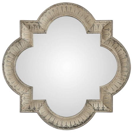 Giada Large Aged Ivory Mirror