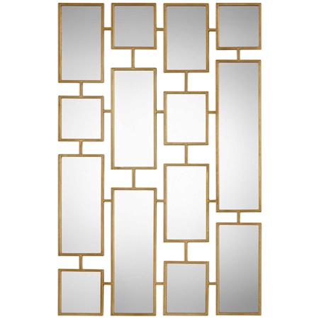 Kennon Forged Gold Rectangles Mirror