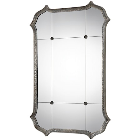 Lesina Hammered Silver Mirror