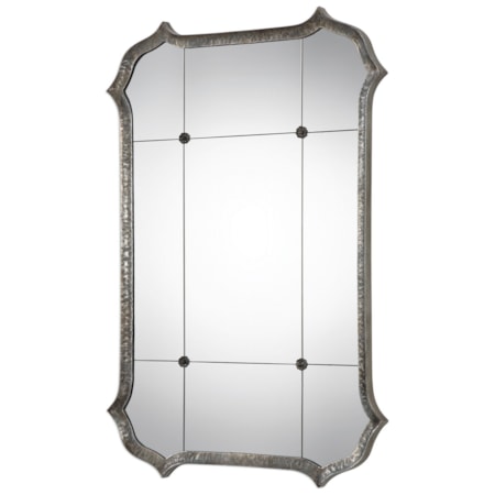 Lesina Hammered Silver Mirror