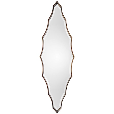 Saffron Scalloped Bronze Mirror