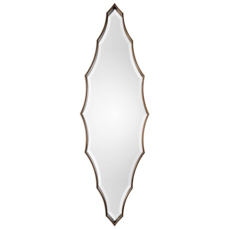 Saffron Scalloped Bronze Mirror