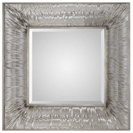 Jacenia Silver Square Mirror