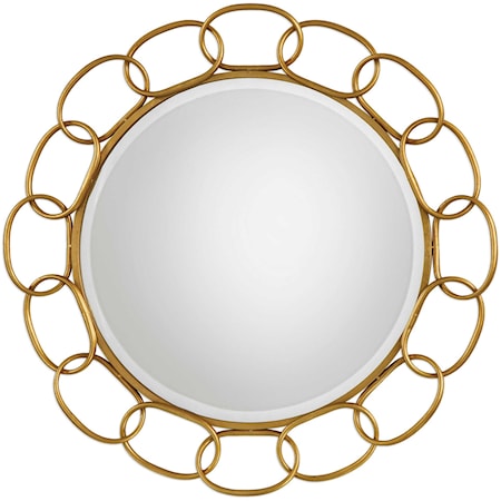 Circulus Gold Round Mirror