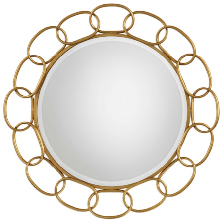 Circulus Gold Round Mirror