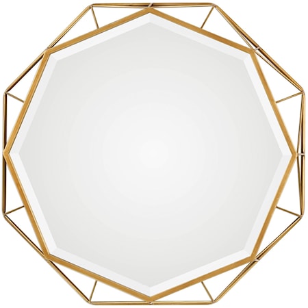 Mekhi Antiqued Gold Mirror