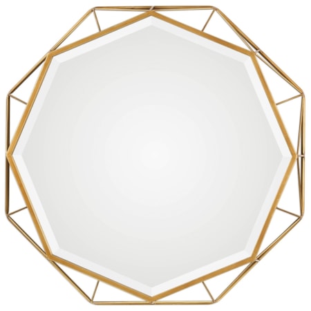 Mekhi Antiqued Gold Mirror