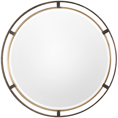 Carrizo Bronze Round Mirror