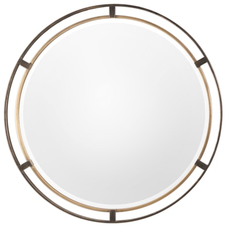 Carrizo Bronze Round Mirror