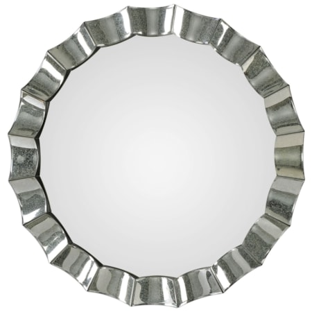 Sabino Scalloped Round Mirror