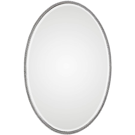 Giana Oval Silver Mirror