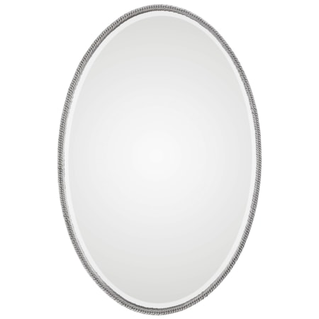 Giana Oval Silver Mirror
