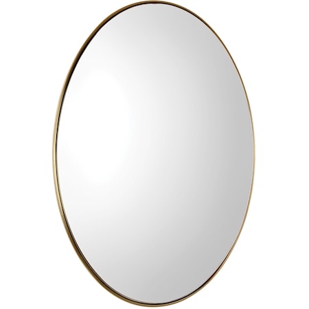 Pursley Brass Oval Mirror