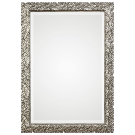 Evelina Silver Leaves Mirror