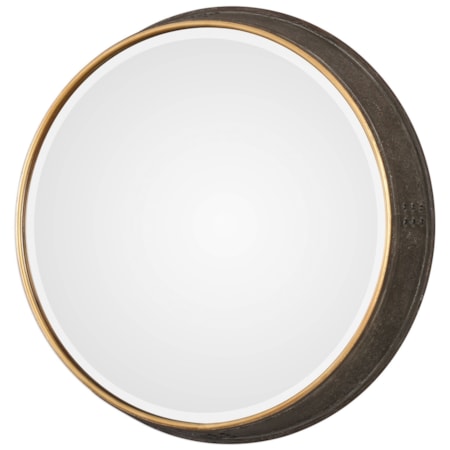 Sturdivant Antiqued Gold Round Mir