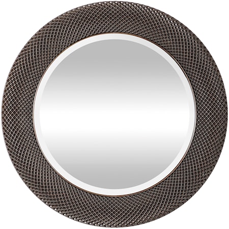 Aziza Bronze Round Mirror