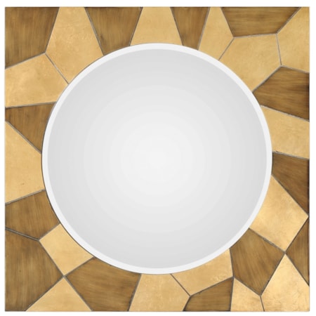 Ussana Patterned Wood Mirror