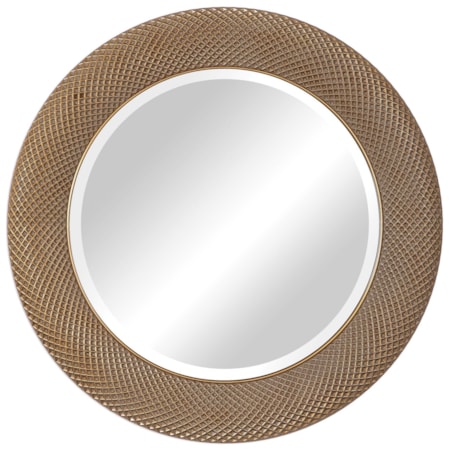 Aziza Gold Round Mirror