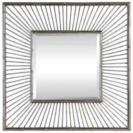 Anji Silver Square Mirror