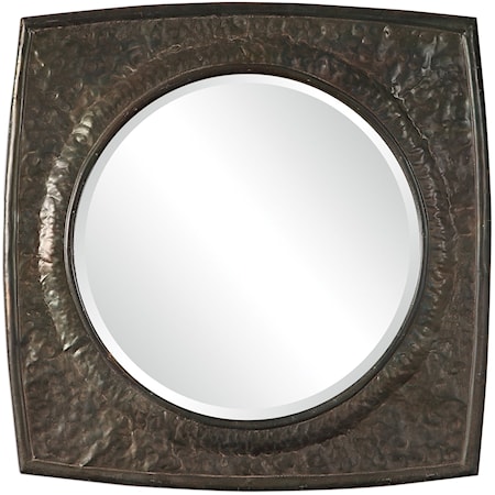 Hadeon Hammered Iron Mirror