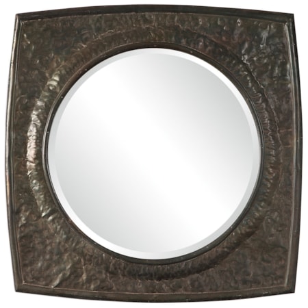 Hadeon Hammered Iron Mirror