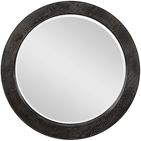 Ramere Round Ebony Mirror