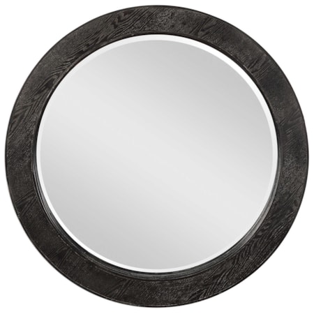 Ramere Round Ebony Mirror