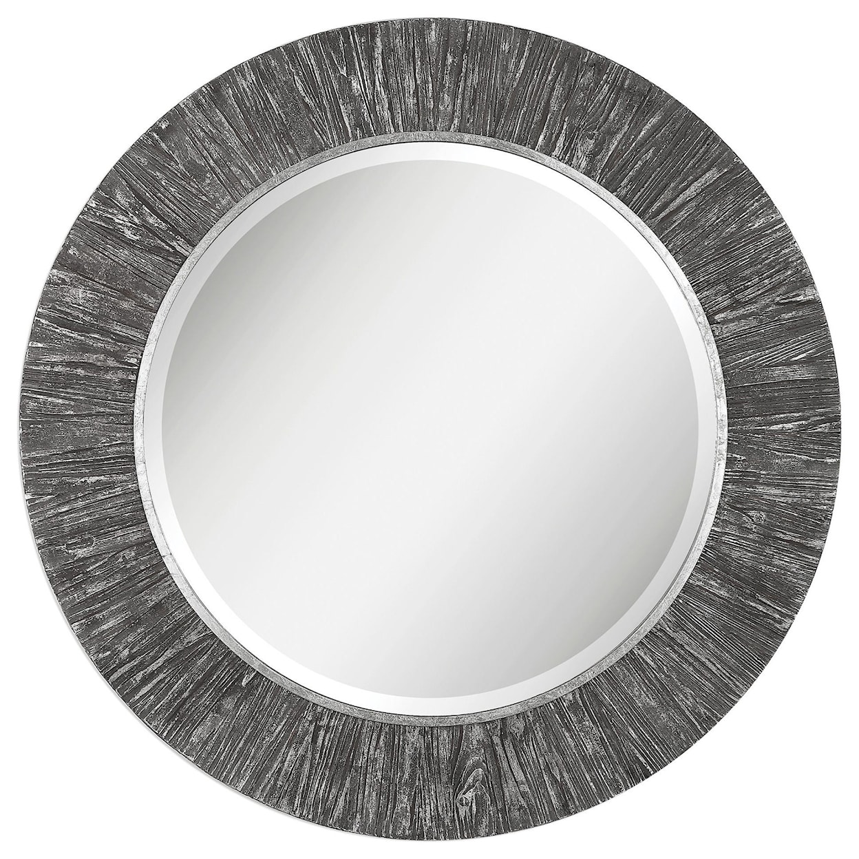 Uttermost Mirrors - Round Wenton Round Aged Wood Mirror