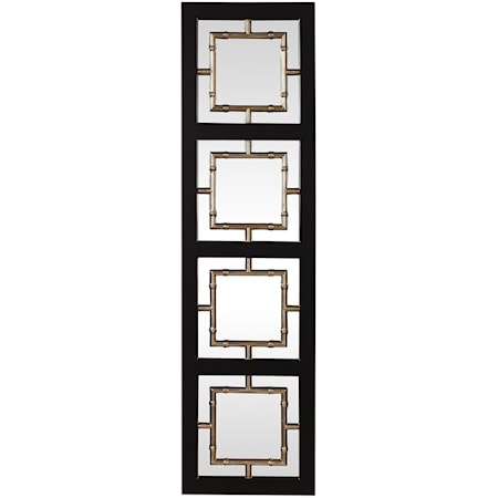 Tadon Black Rectangle Mirror